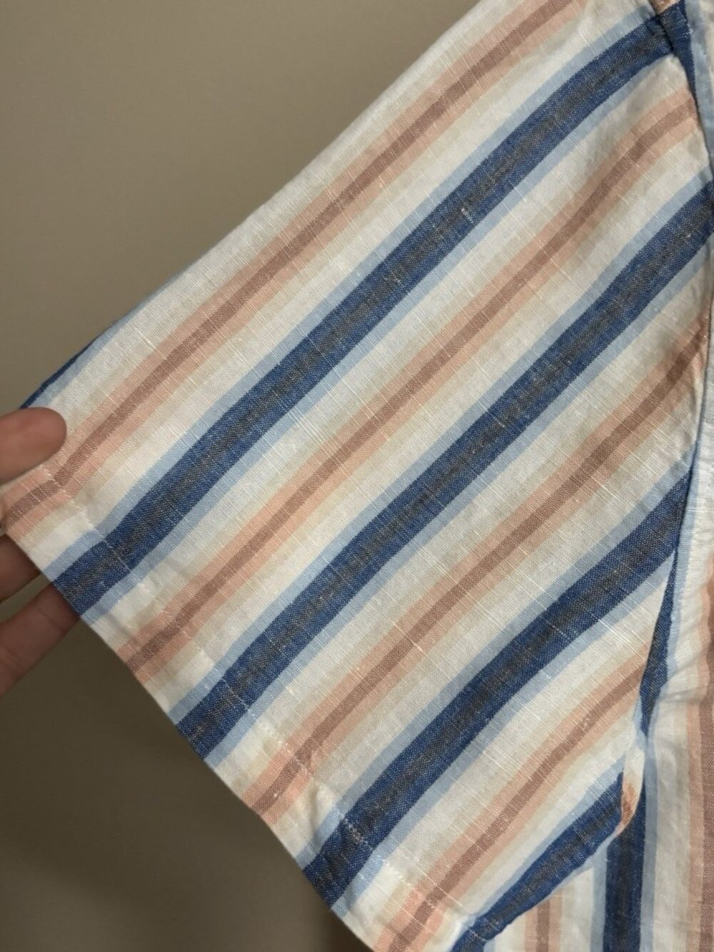 Lucky Brand Button Shirt Mens XL Multicolor Classic Fit Striped Pockets Hemp - Picture 4 of 12